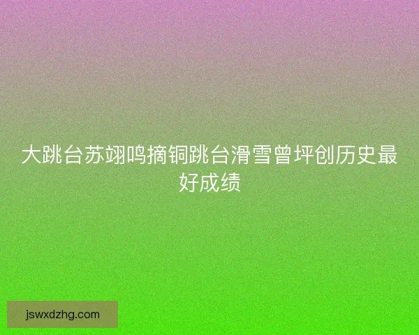 大跳台苏翊鸣摘铜跳台滑雪曾坪创历史最好成绩 大跳台苏翊鸣摘铜跳台滑雪曾坪创历史最好成绩