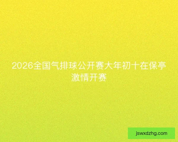 2026全国气排球公开赛大年初十在保亭激情开赛 2026全国气排球公开赛大年初十在保亭激情开赛